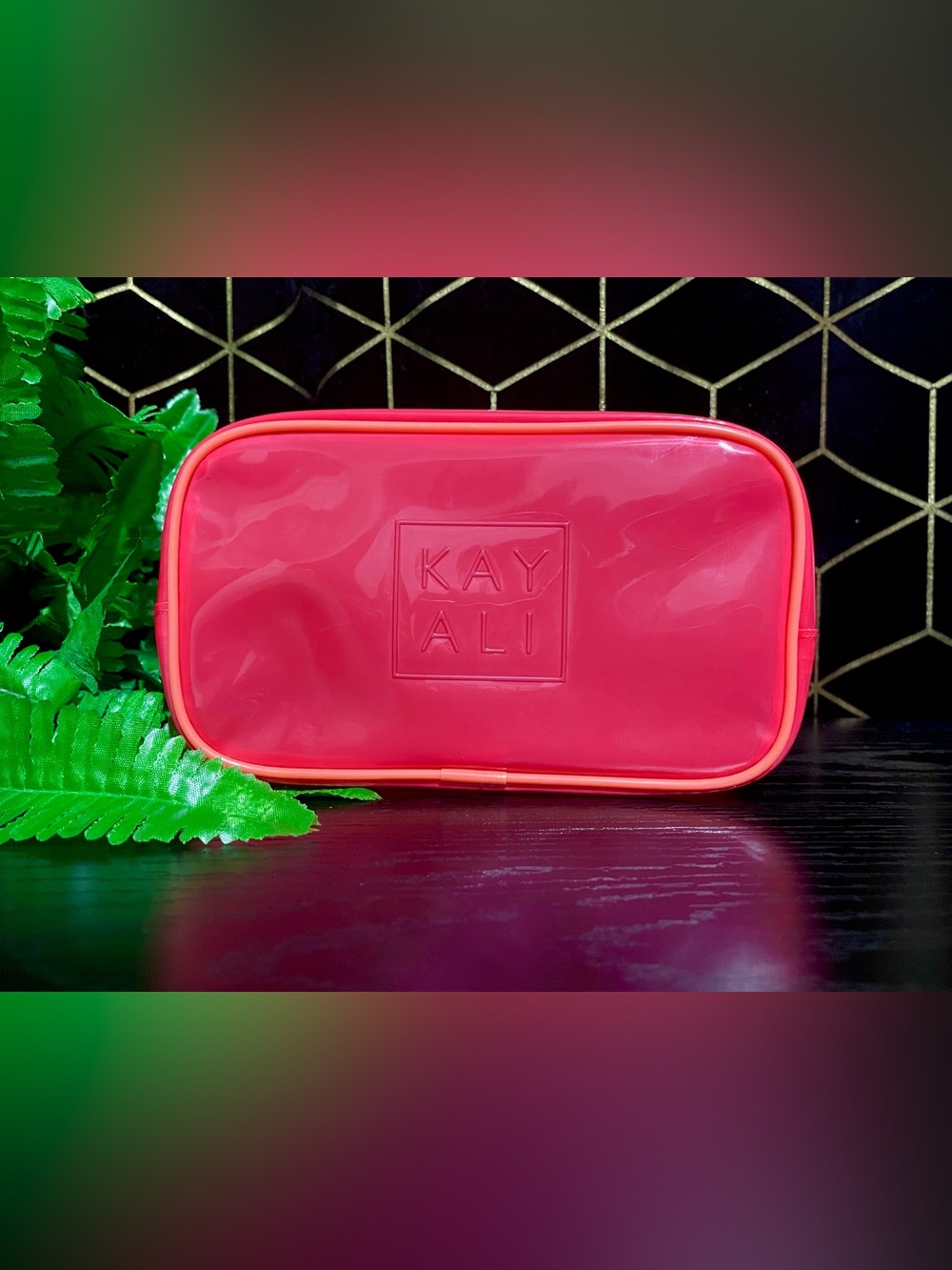 Kayali Red & Orange Jelly Cosmetic Bag